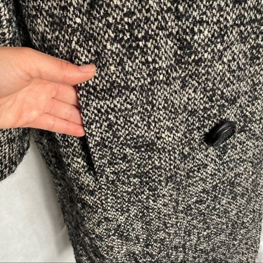 Vintage Livingston Bros Berriege Wool Fur Coat Black & White Fur CollarJacket Si - Picture 7 of 11